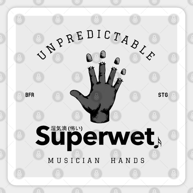 Unpredictable musician hands, BFR going on STG (Hand BW1) Sticker by Bassivus